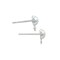 JewelrySupply Sterling Silver 5mm Half Ball Post Earrings with Open Loop (1 Pair of Sterling Silver Earrings)